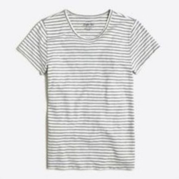 J.Crew Striped Crewneck Short Sleeve T-Shirt - Picture 2 of 2